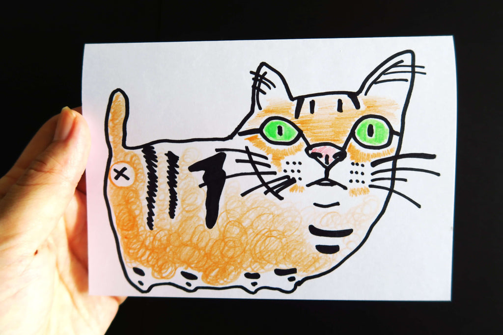 Custom Animal Portrait in Pen & Color
