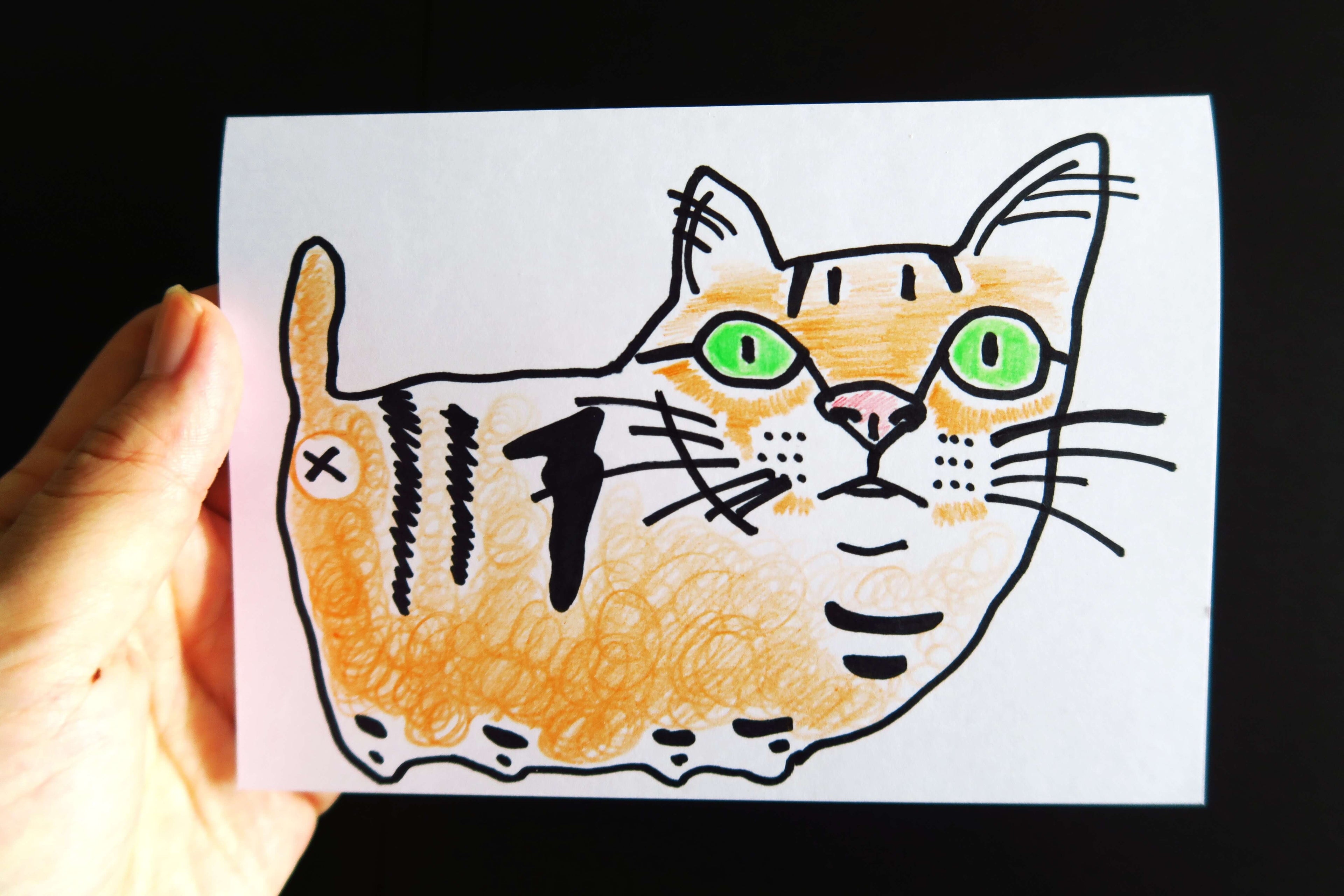 Custom Animal Portrait in Pen & Color