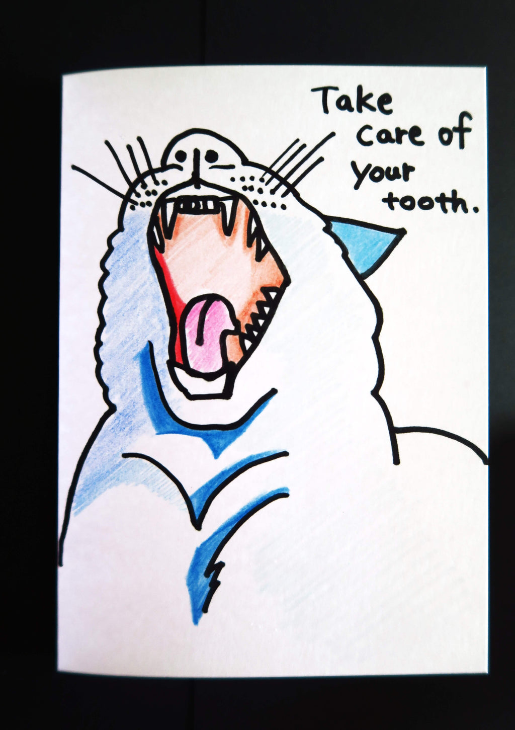 Custom Animal Portrait in Pen & Color