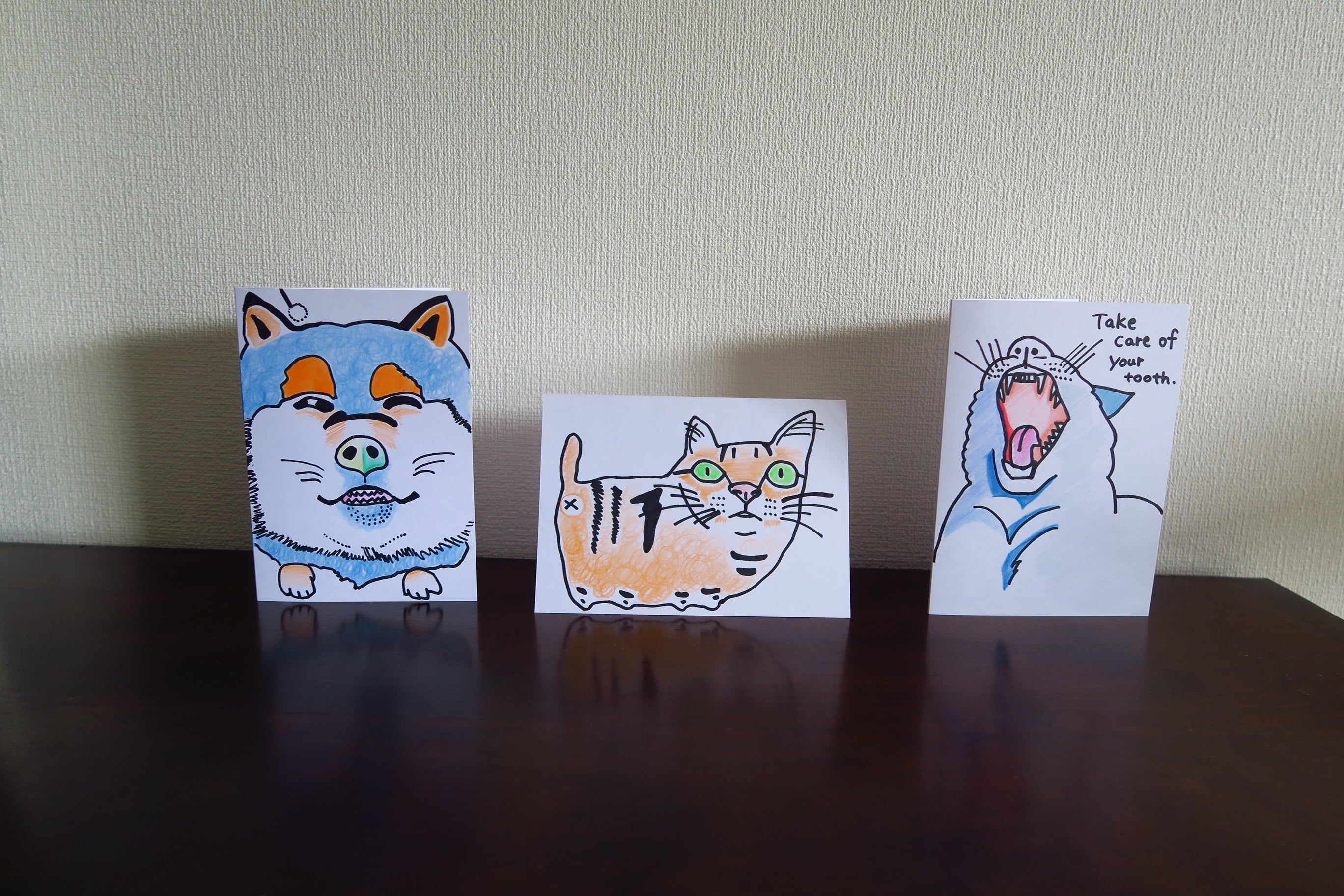 Custom Animal Portrait in Pen & Color